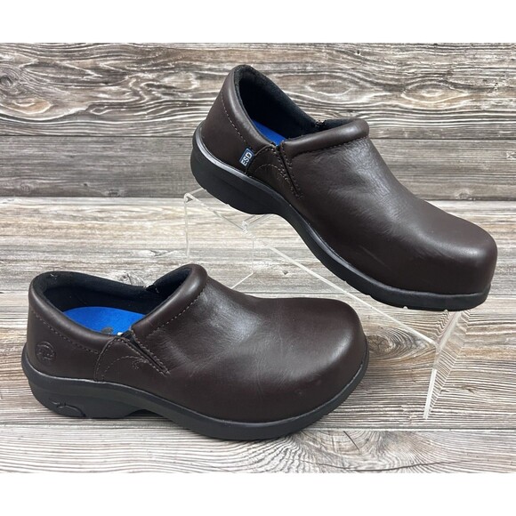Timberland Pro ESD Leather Loafer Shoe Women's Black Alloy Toe Size 7.5W  #85599 - Picture 1 of 13